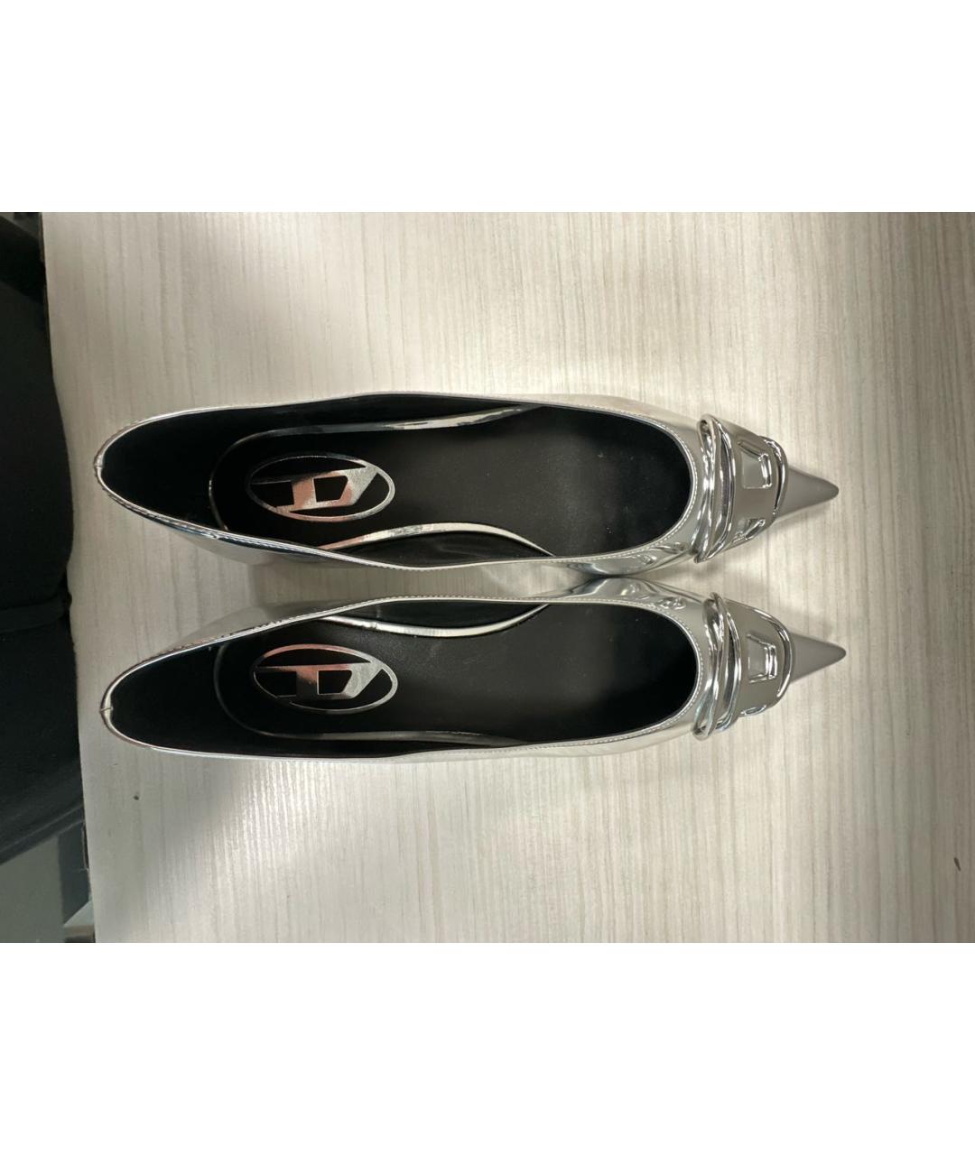 DIESEL Серебряные балетки, фото 3