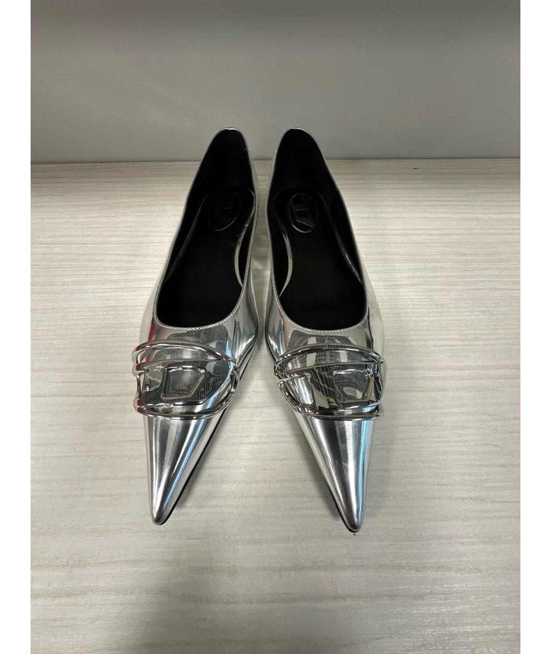 DIESEL Серебряные балетки, фото 2