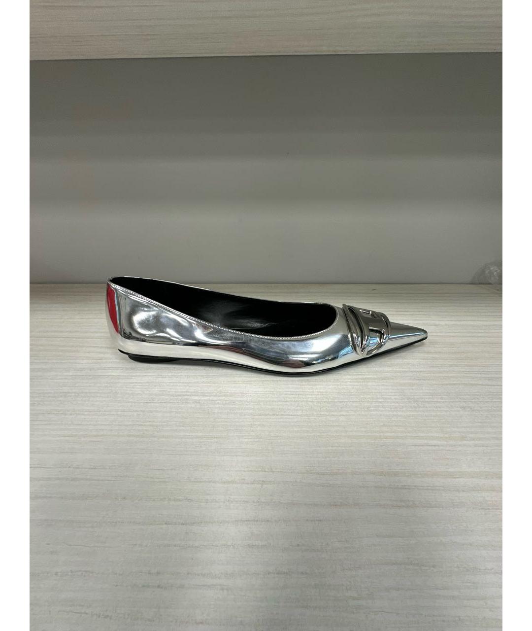 DIESEL Серебряные балетки, фото 8