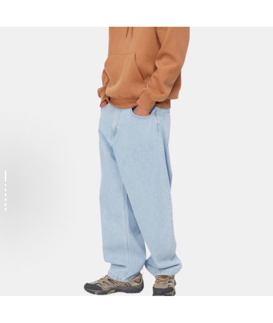 CARHARTT WIP Голубые хлопковые прямые джинсы, фото 5