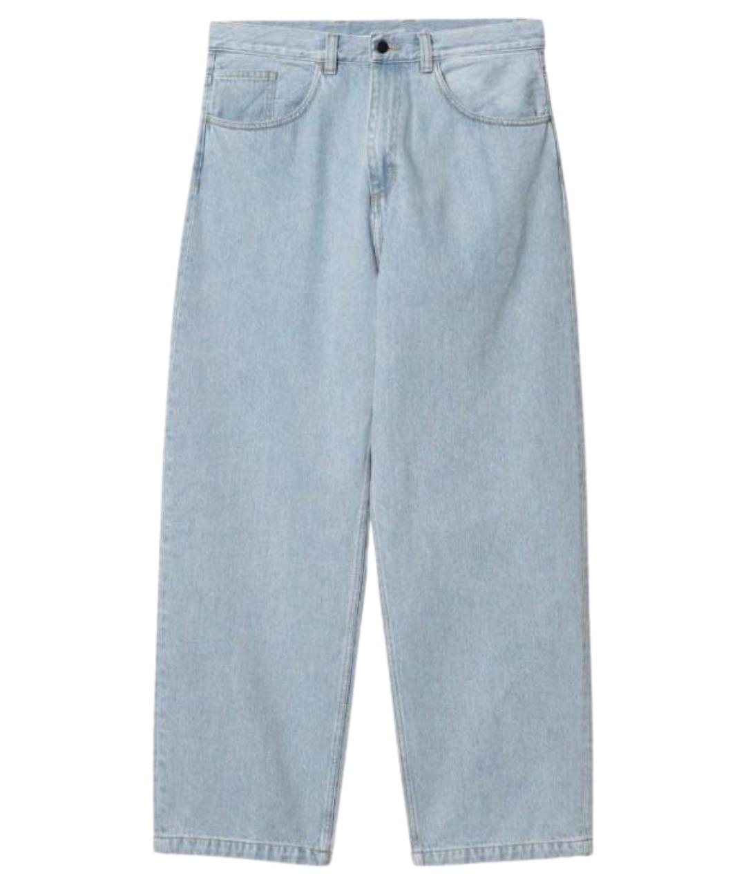 CARHARTT WIP Голубые хлопковые прямые джинсы, фото 1