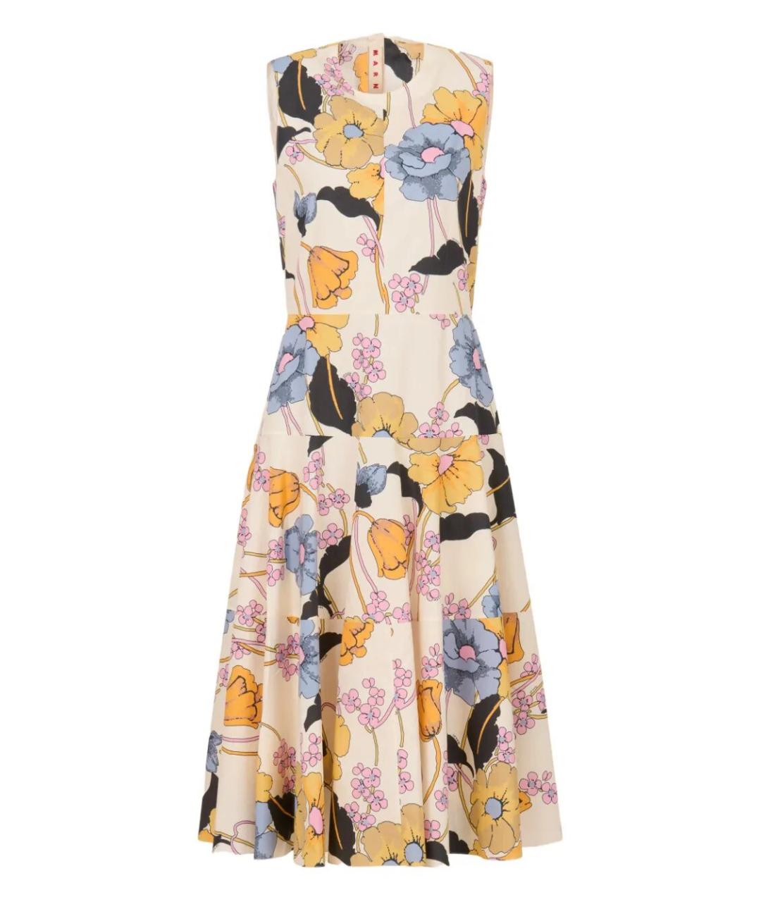 MARNI Мульти хлопковое повседневное платье, фото 1