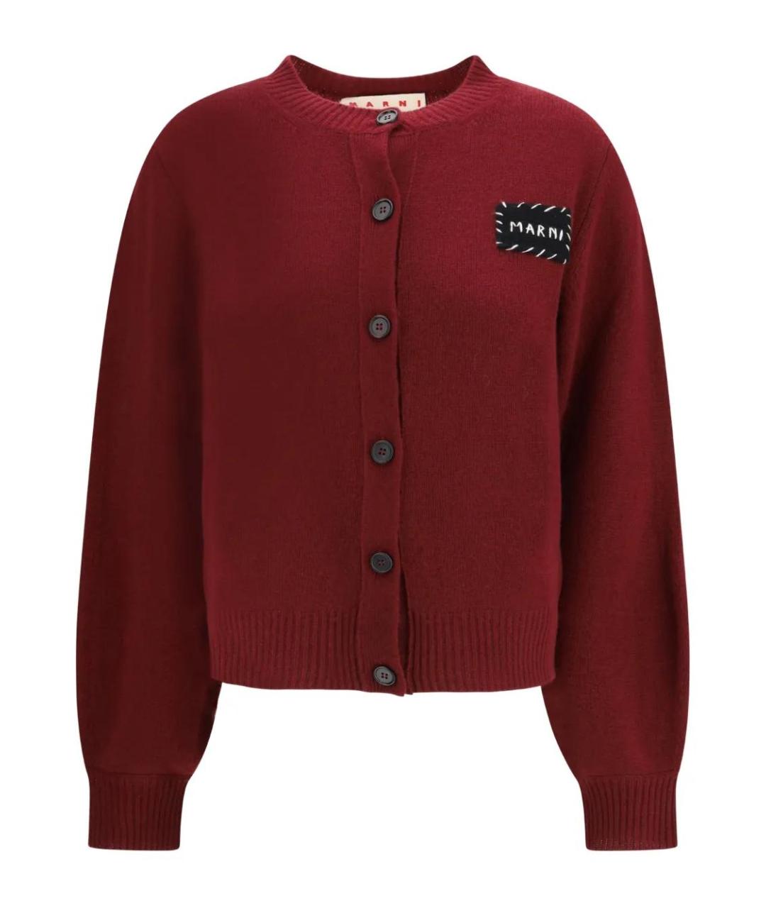 MARNI Красный кашемировый кардиган, фото 1