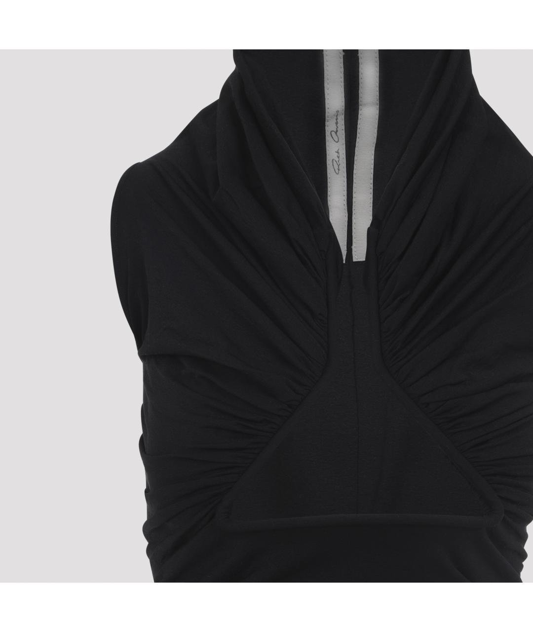 RICK OWENS Черная полиамидовая майка, фото 3