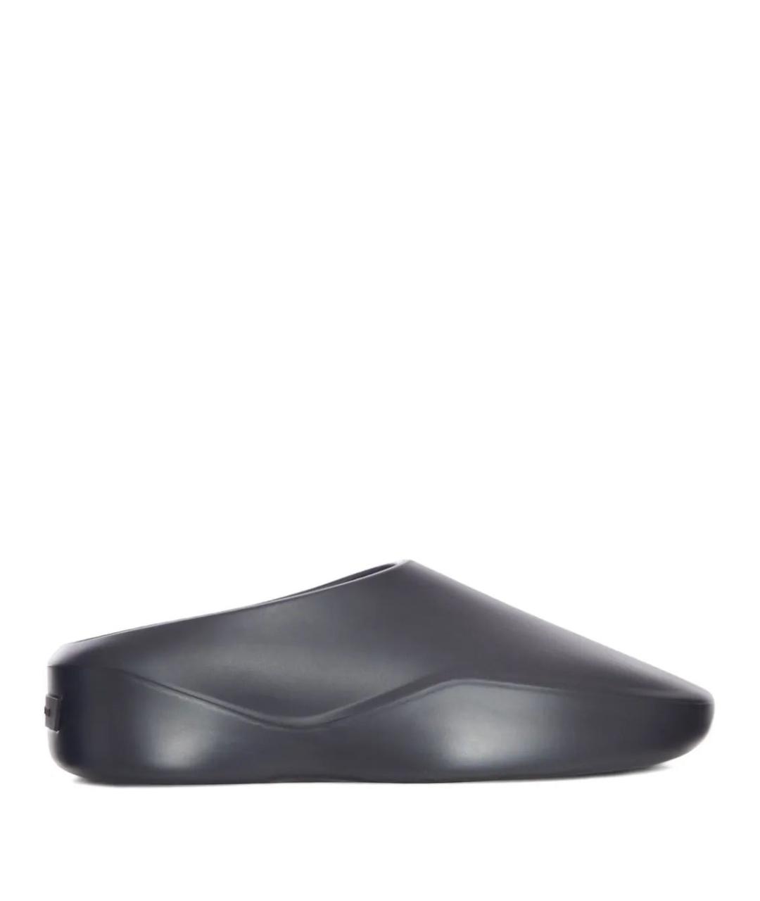 FEAR OF GOD Черные резиновые шлепанцы, фото 1