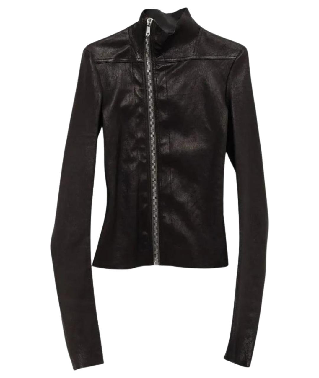 RICK OWENS Черная кожаная куртка, фото 1