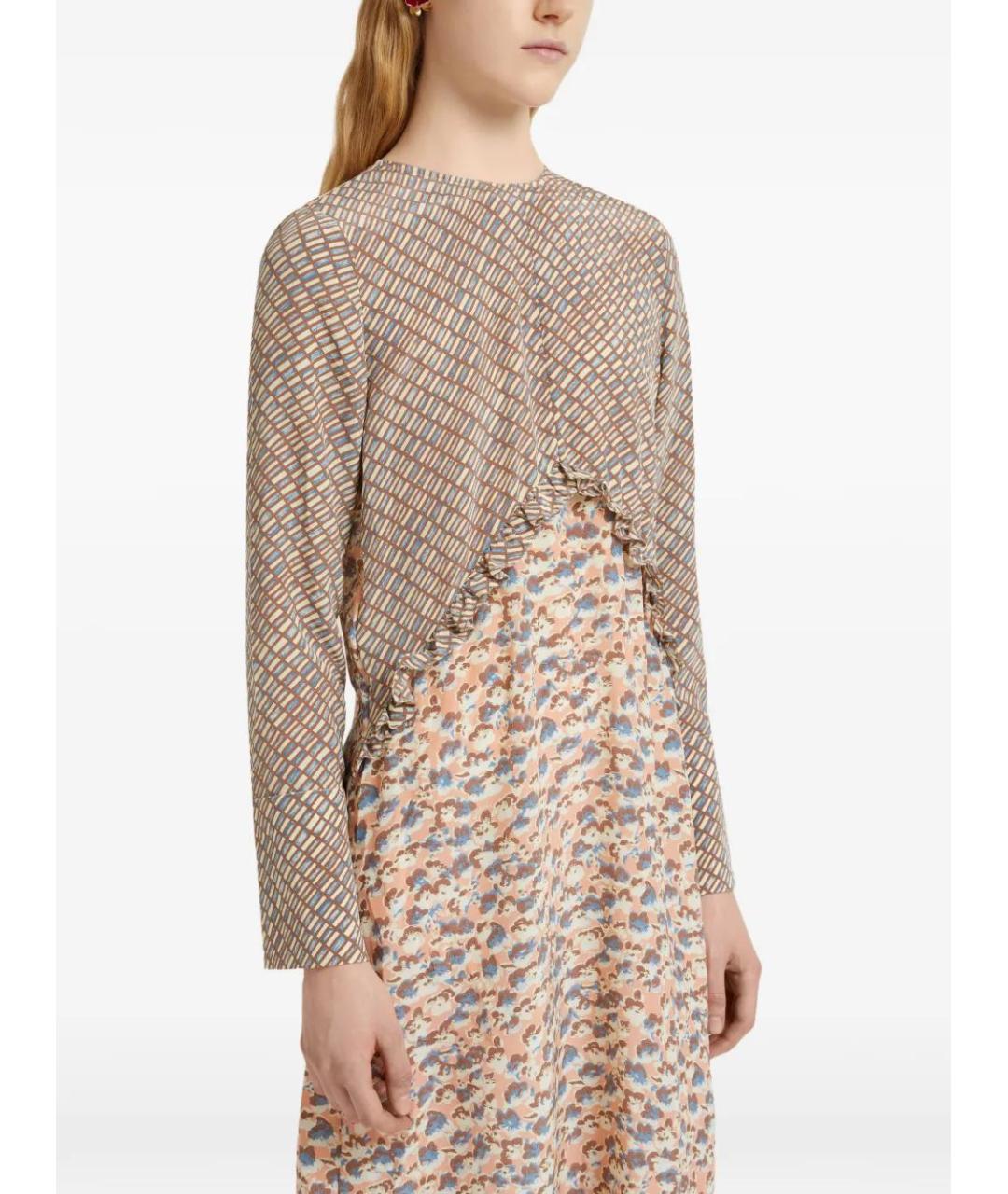 MARNI Мульти шелковое повседневное платье, фото 4