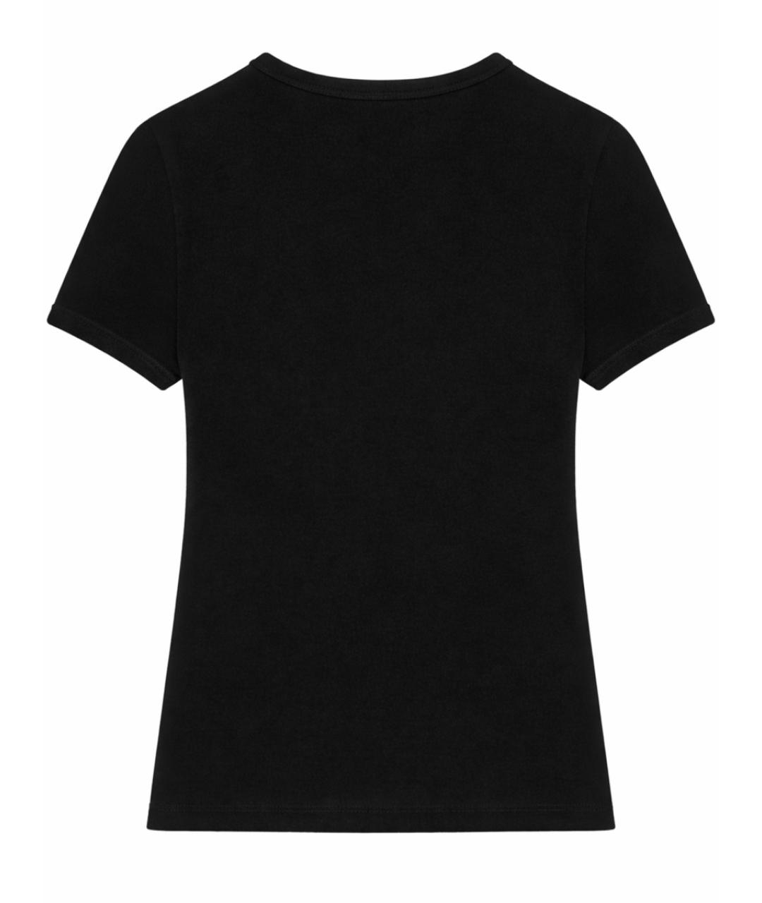 COURREGES Черная вискозная футболка, фото 3