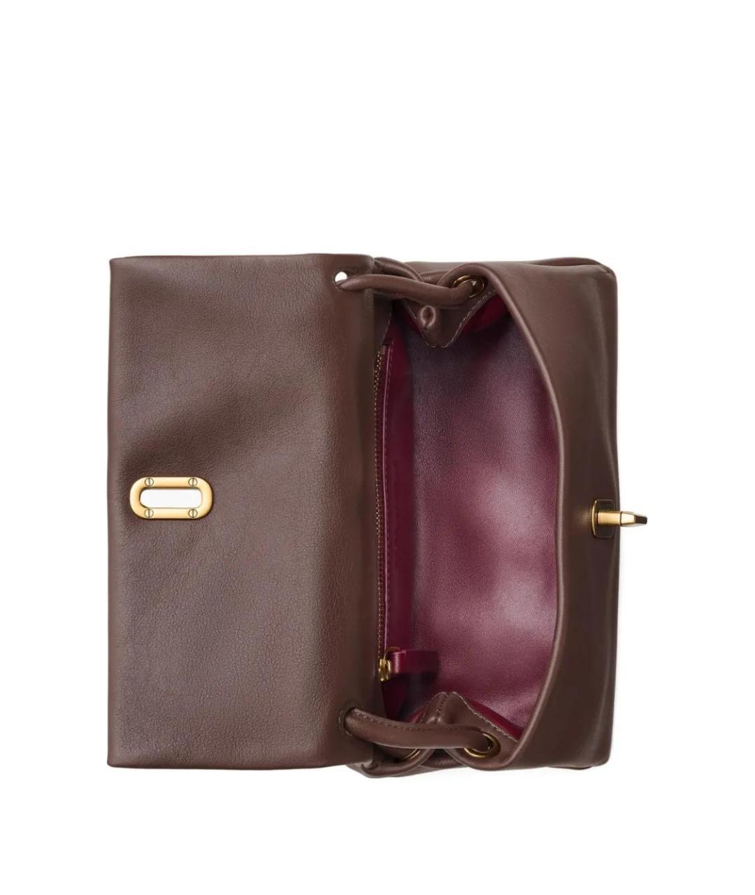 MARC JACOBS Коричневая кожаная сумка с короткими ручками, фото 4