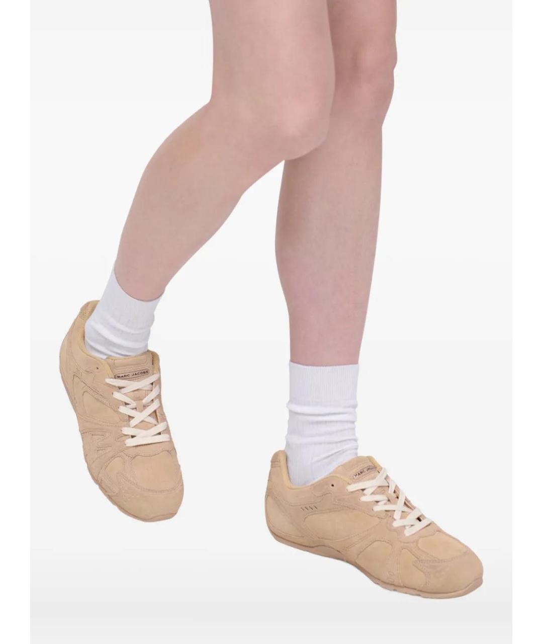 MARC JACOBS Бежевые замшевые кроссовки, фото 5