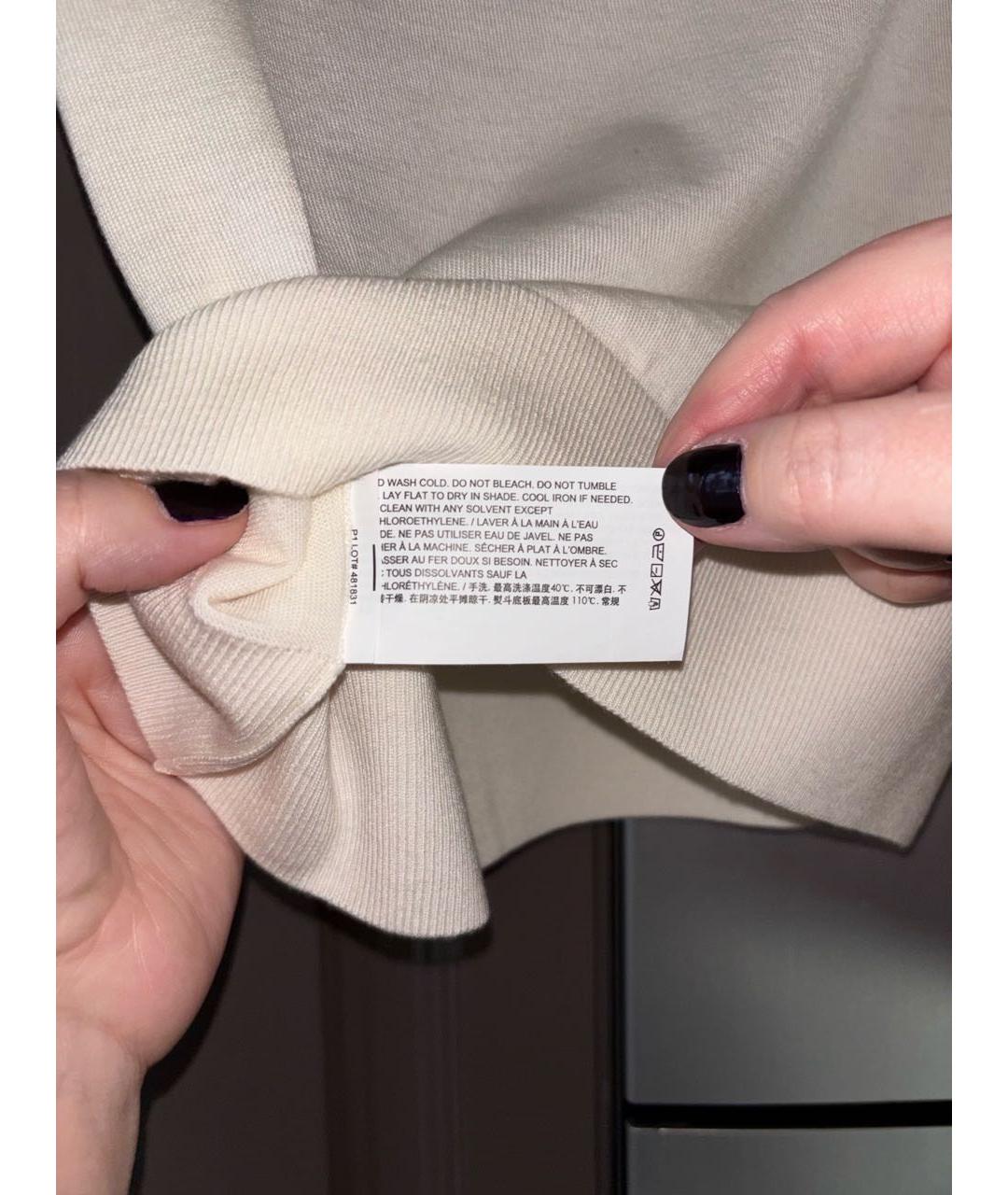 THEORY Белая шерстяная футболка, фото 4