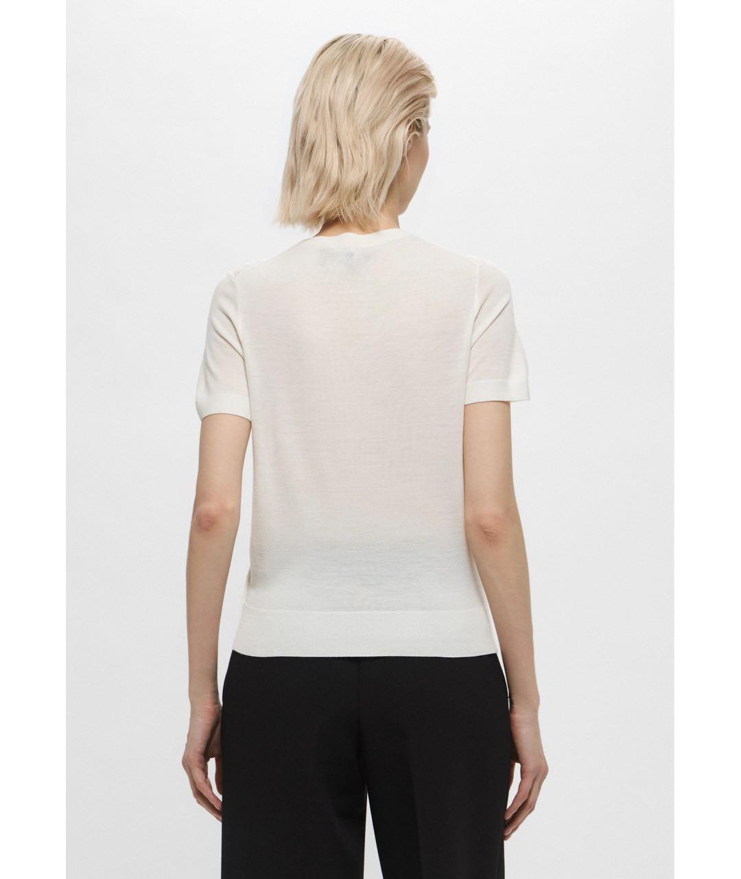 THEORY Белая шерстяная футболка, фото 8