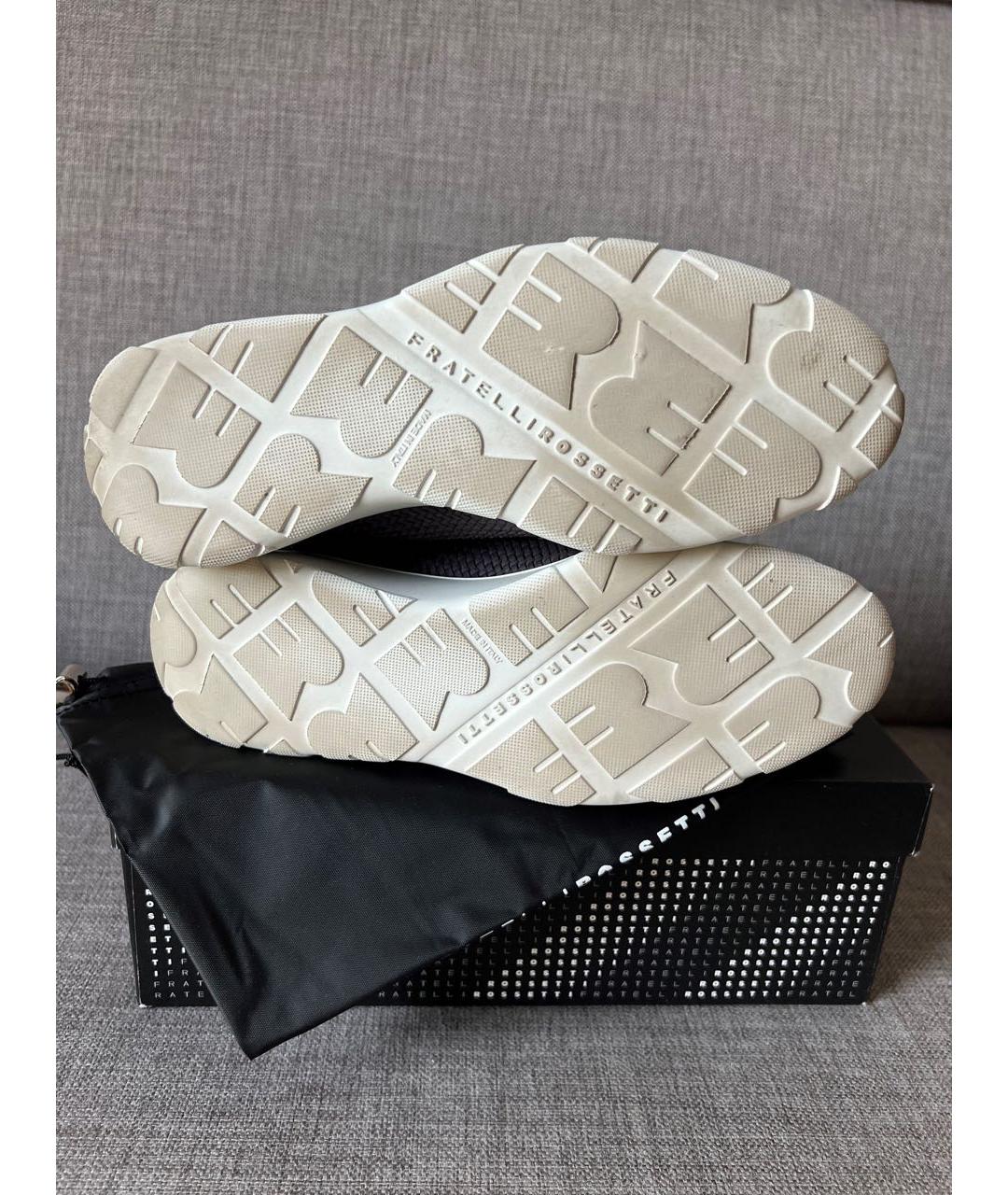 FRATELLI ROSSETTI Антрацитовые кожаные кроссовки, фото 6