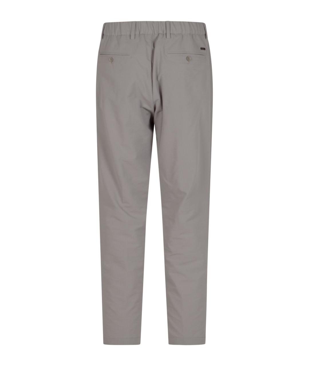 HERNO Серые повседневные брюки, фото 2