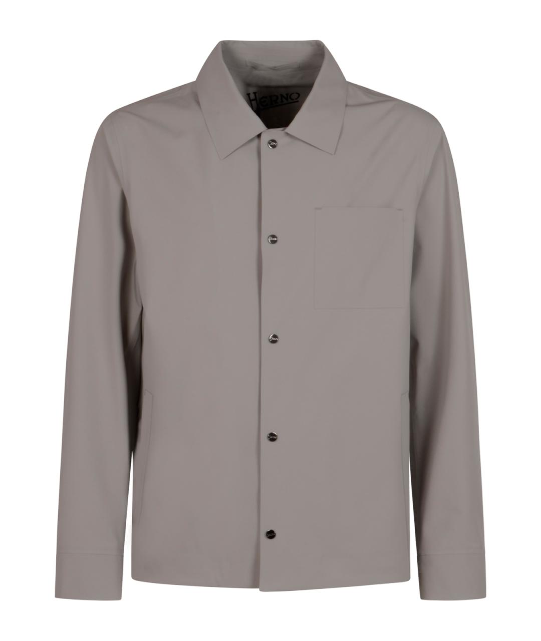 HERNO Серая кэжуал рубашка, фото 1
