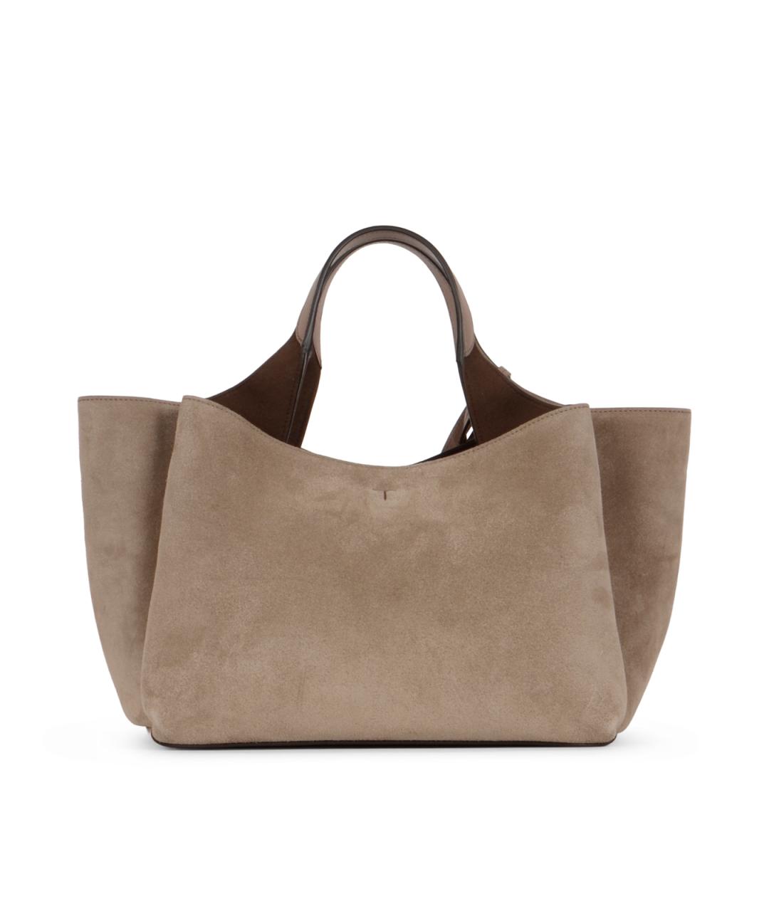 TOD'S Бежевая кожаная сумка тоут, фото 3