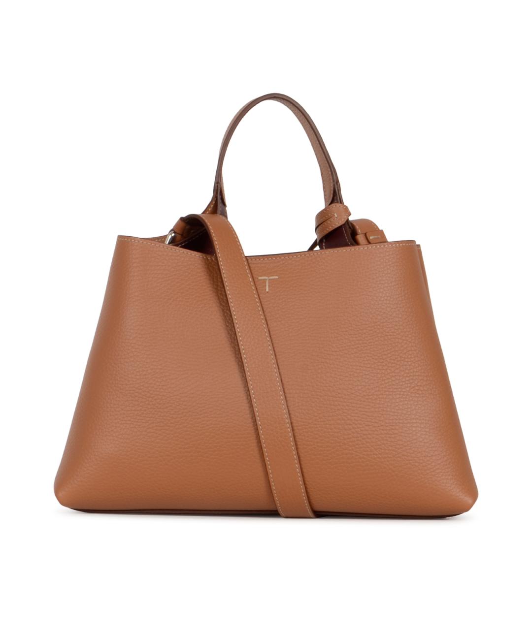 TOD'S Коричневая кожаная сумка тоут, фото 3
