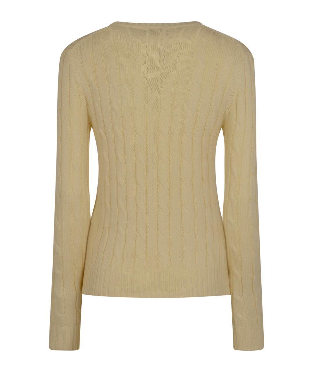 POLO RALPH LAUREN Белый хлопковый джемпер / свитер, фото 2