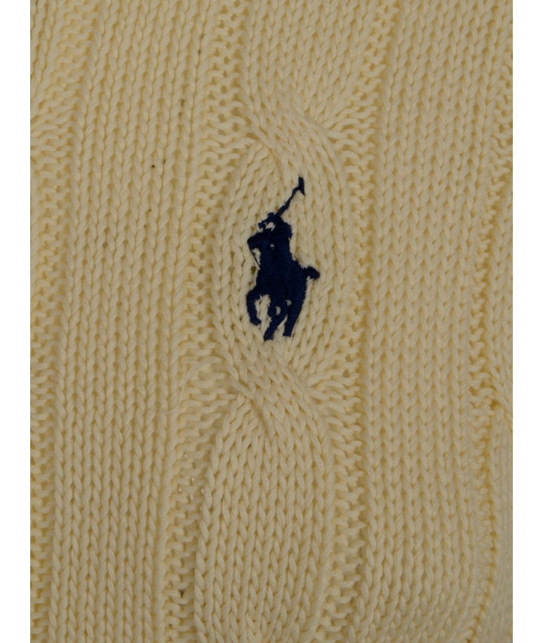 POLO RALPH LAUREN Белый хлопковый джемпер / свитер, фото 3