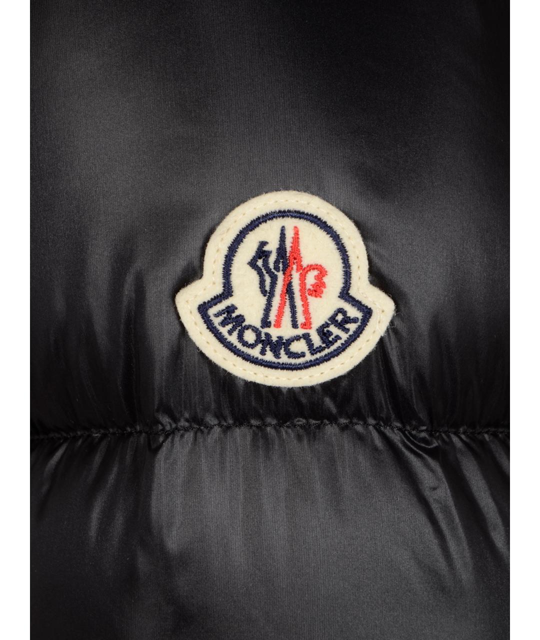 MONCLER Черный полиамидовый пуховик, фото 3