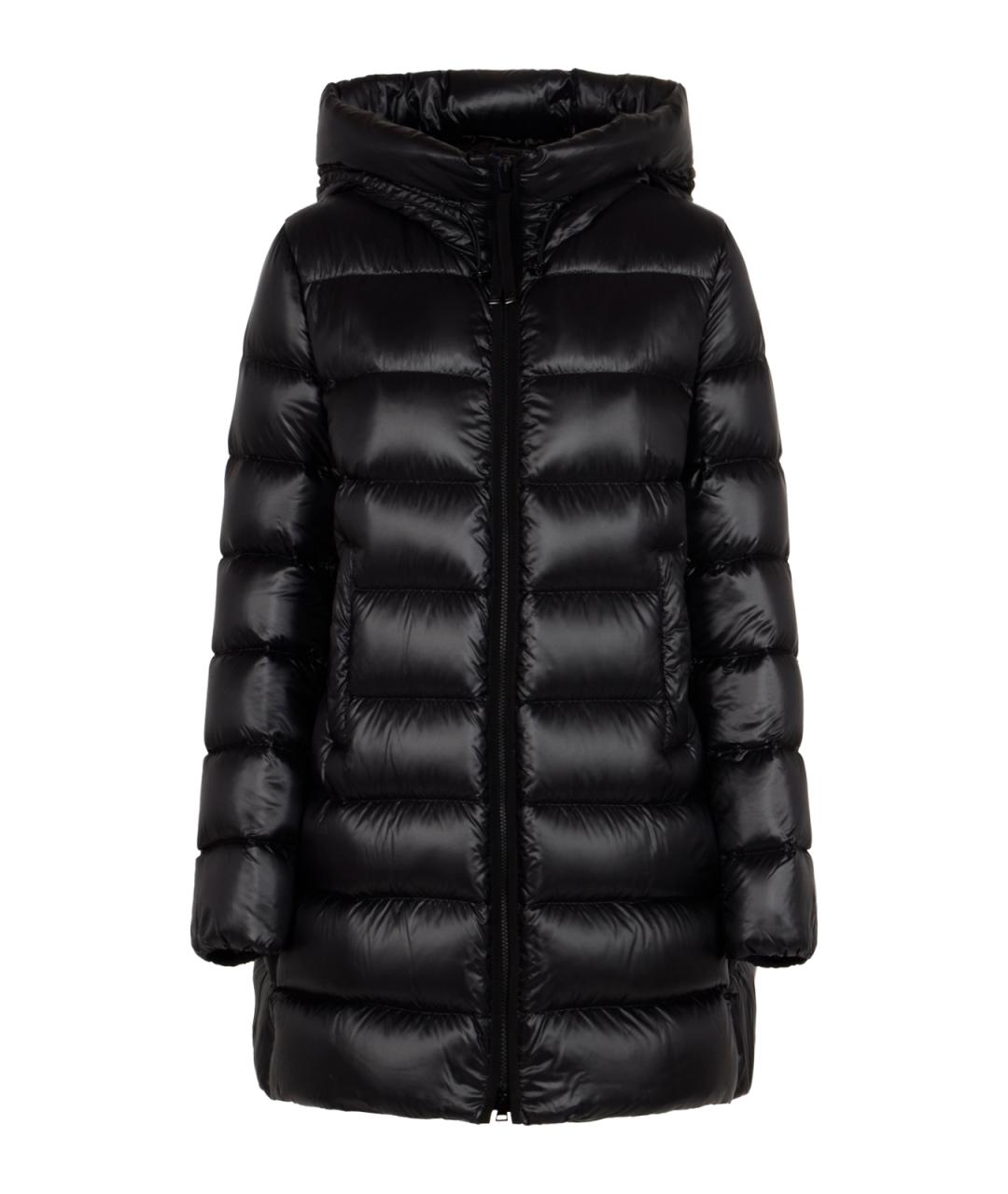 MONCLER Черный полиамидовый пуховик, фото 1