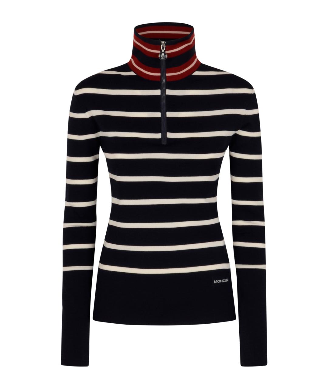 MONCLER Синяя шерстяная водолазка, фото 1