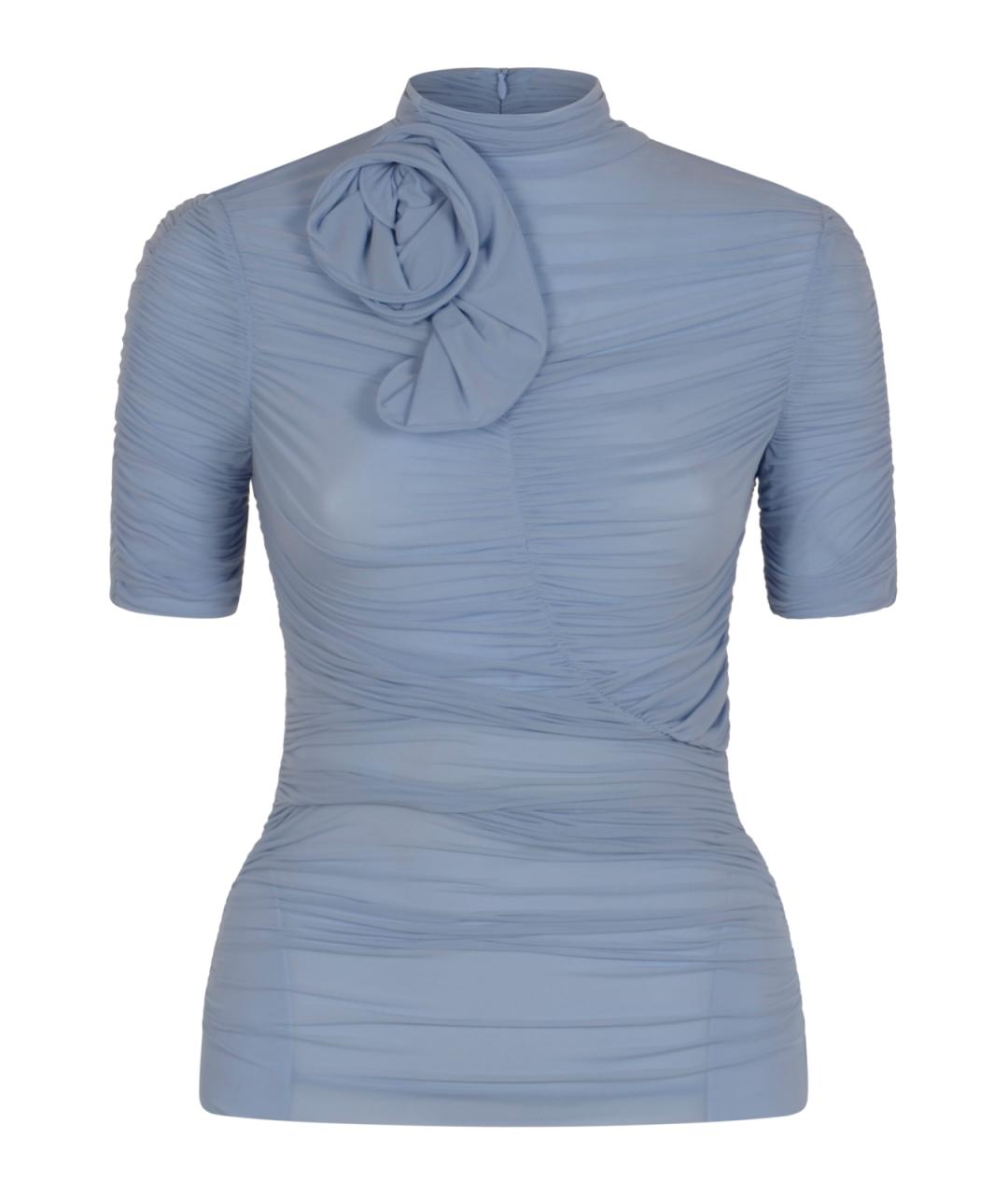 MAGDA BUTRYM Синяя вискозная рубашка, фото 1