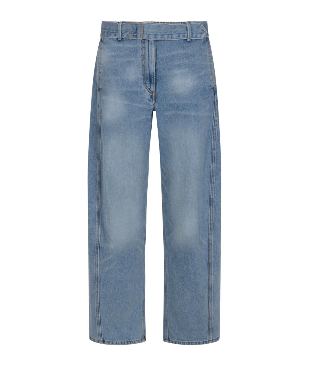 MAGDA BUTRYM Синие хлопковые прямые джинсы, фото 1