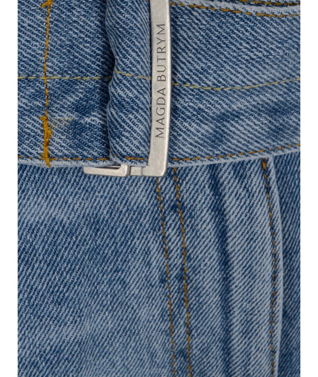 MAGDA BUTRYM Синие хлопковые прямые джинсы, фото 3