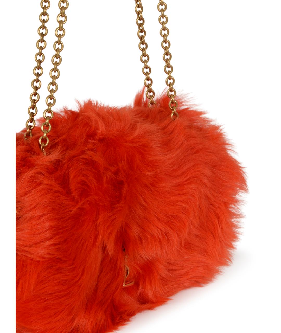 SAINT LAURENT Оранжевая сумка через плечо, фото 4