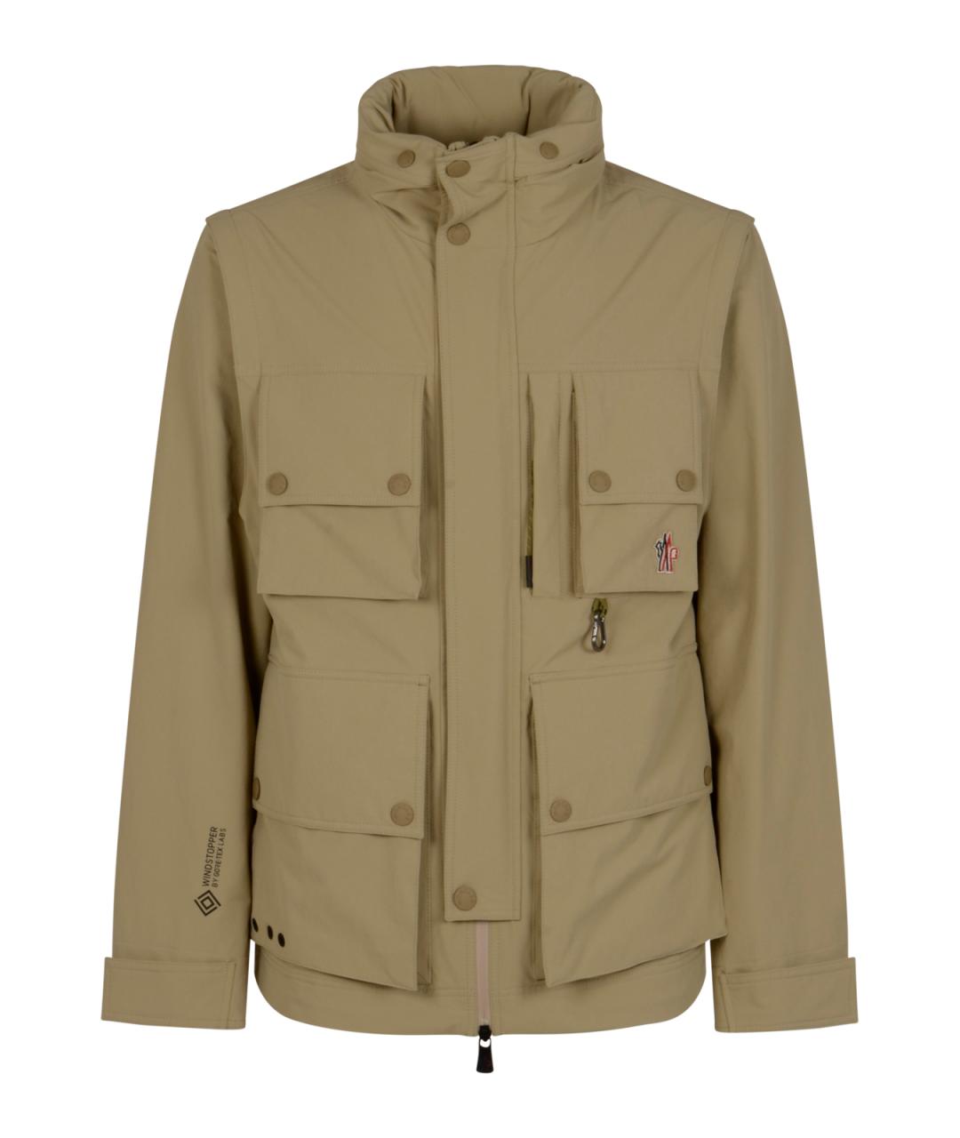 MONCLER GRENOBLE Зеленая полиамидовая куртка, фото 1