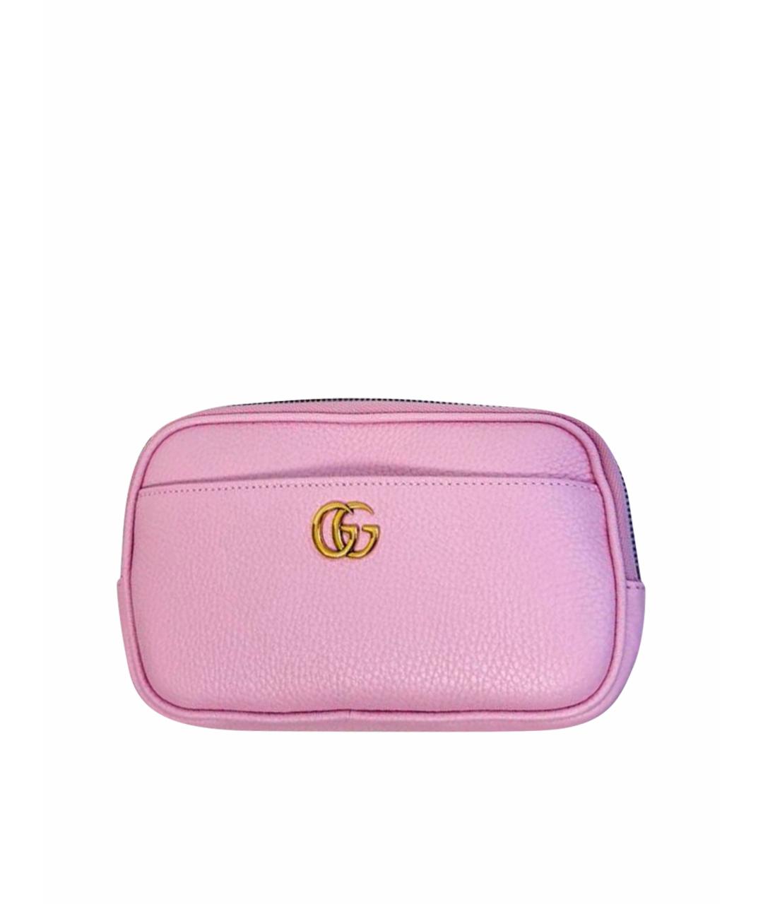 GUCCI Розовая кожаная сумка через плечо, фото 1