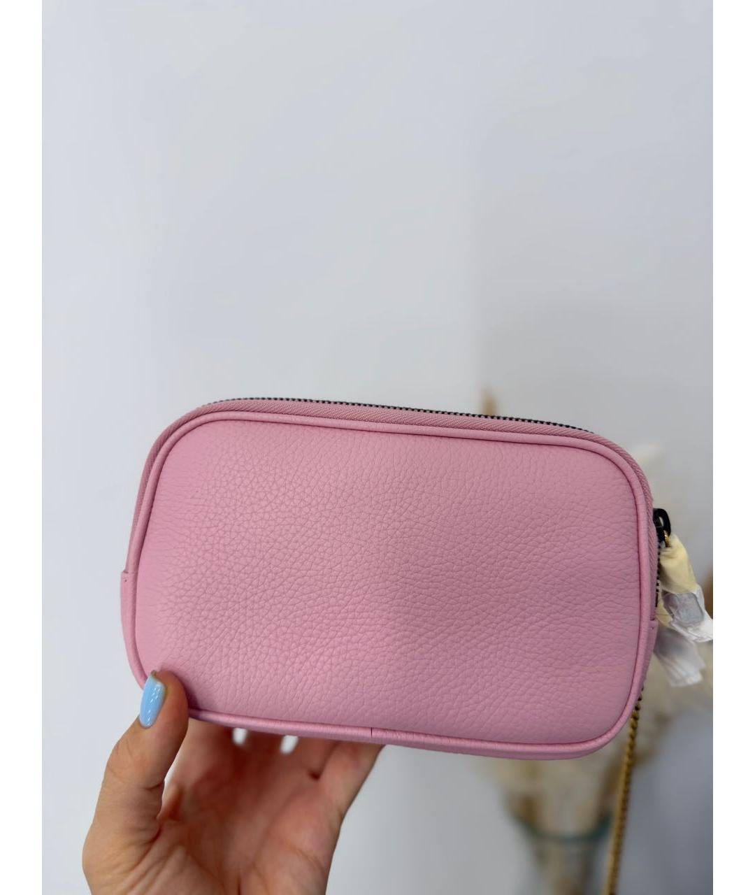 GUCCI Розовая кожаная сумка через плечо, фото 4
