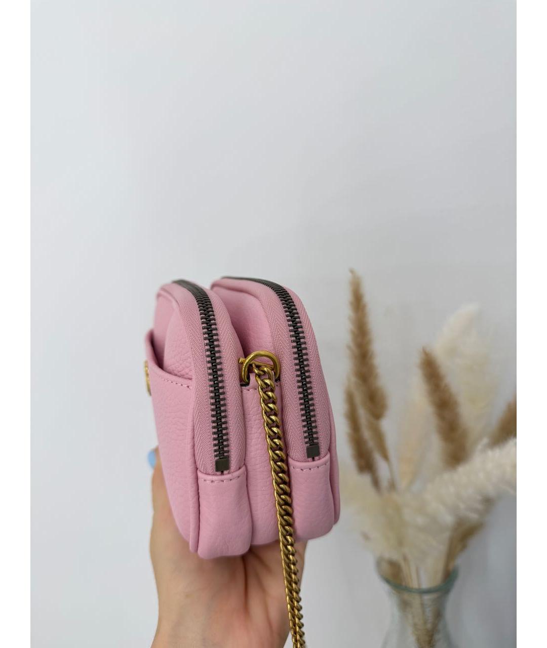 GUCCI Розовая кожаная сумка через плечо, фото 3