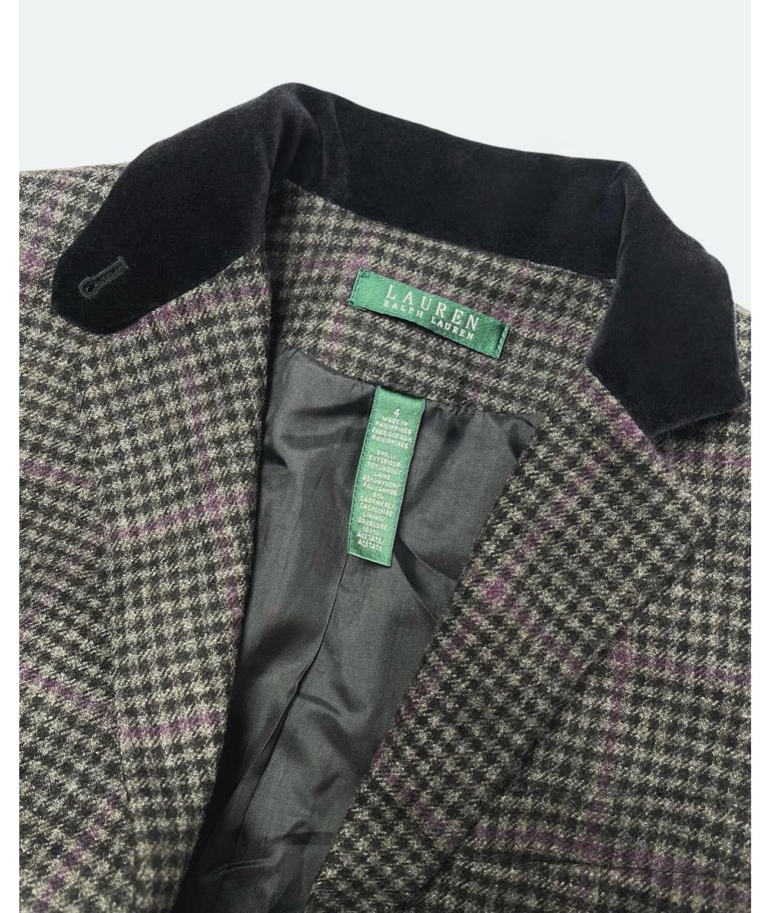 RALPH LAUREN Серый шерстяной жакет/пиджак, фото 2