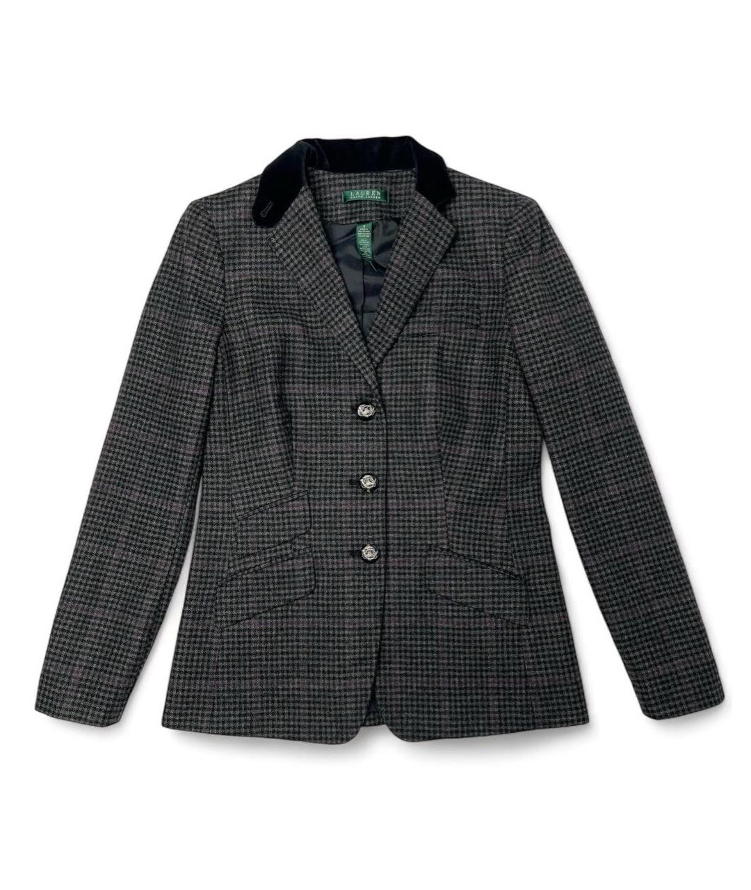 RALPH LAUREN Серый шерстяной жакет/пиджак, фото 1