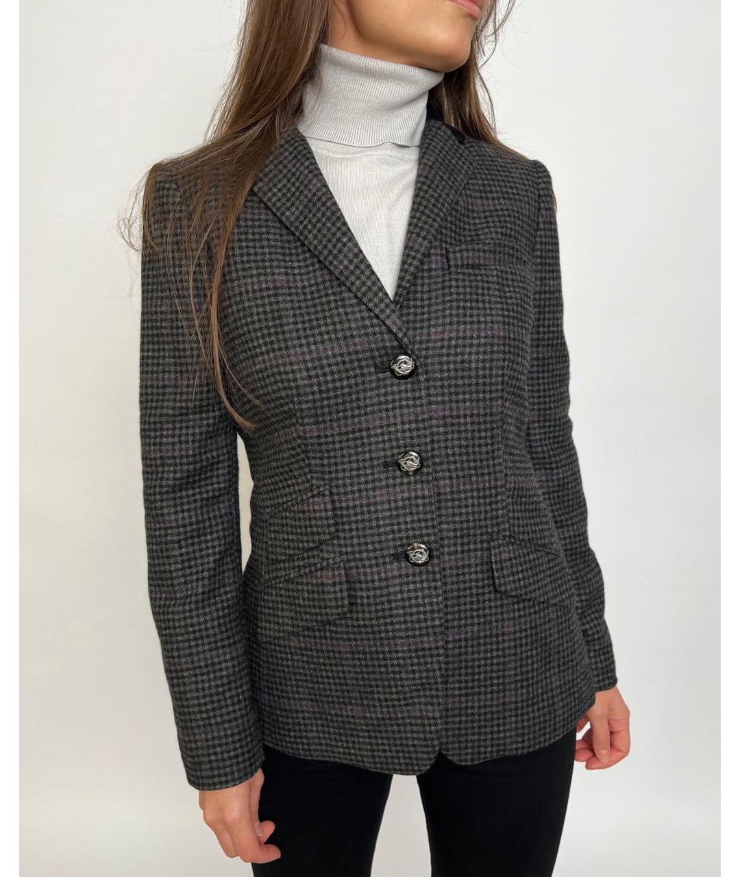 RALPH LAUREN Серый шерстяной жакет/пиджак, фото 3