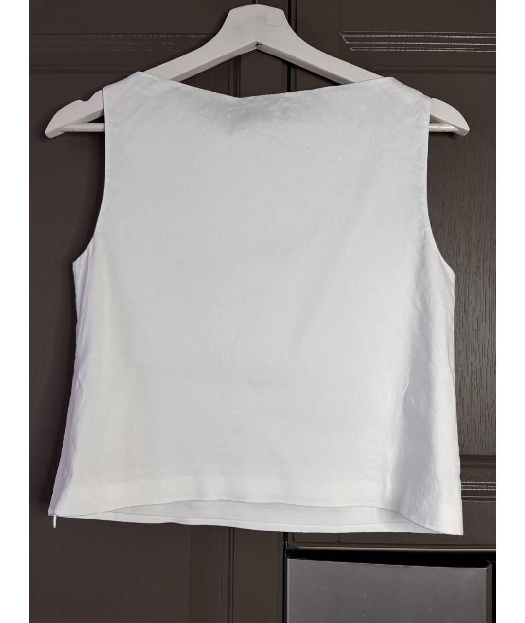 THEORY Белая льняная майка, фото 2