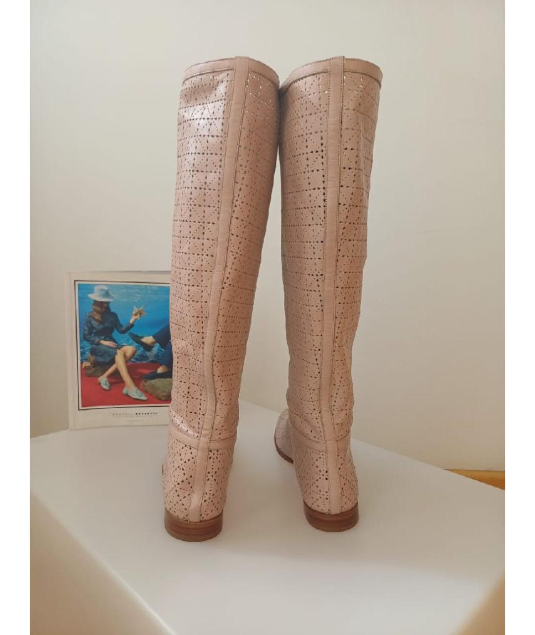 FRATELLI ROSSETTI Розовые кожаные сапоги, фото 6