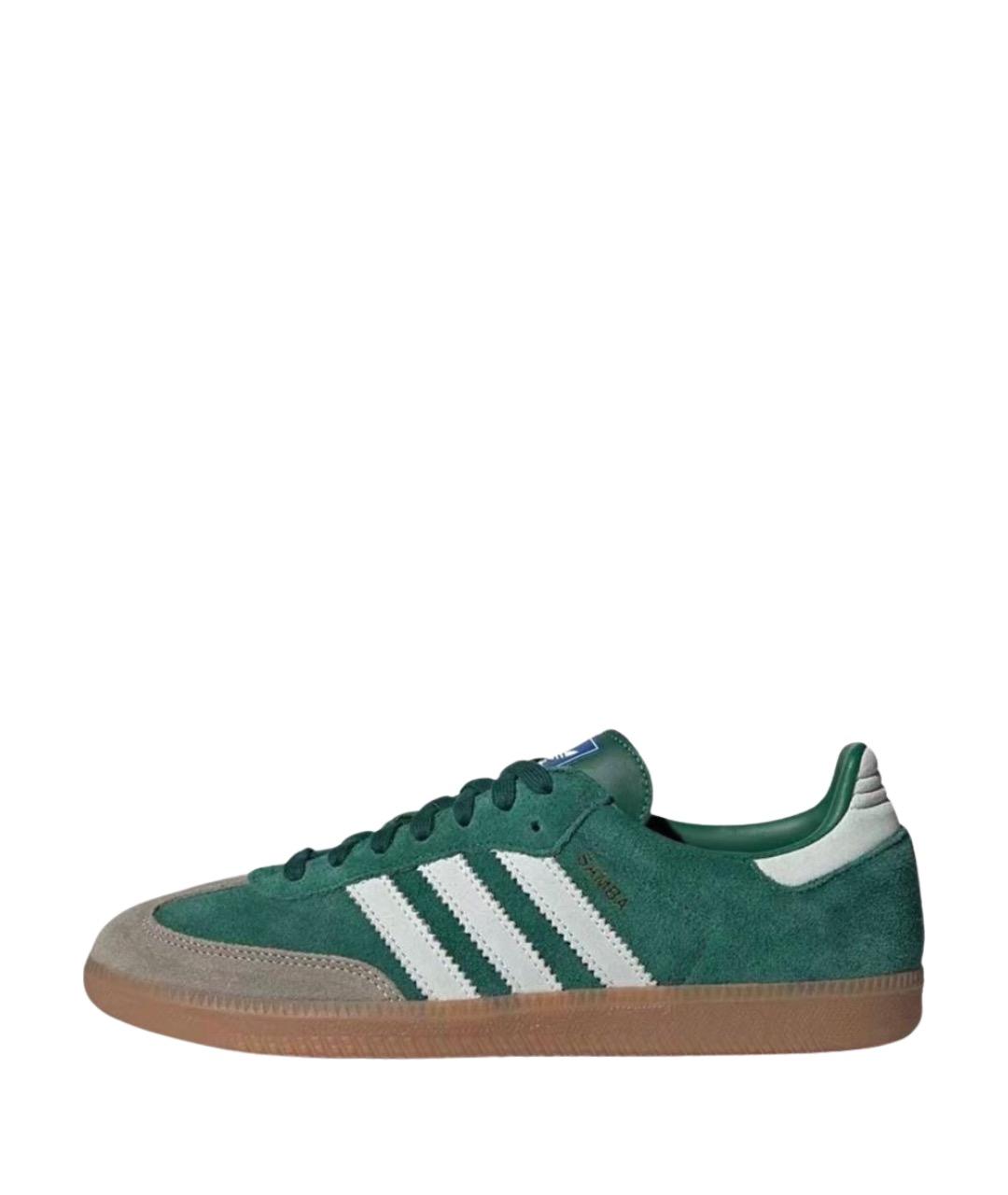 ADIDAS Зеленые замшевые кроссовки, фото 4