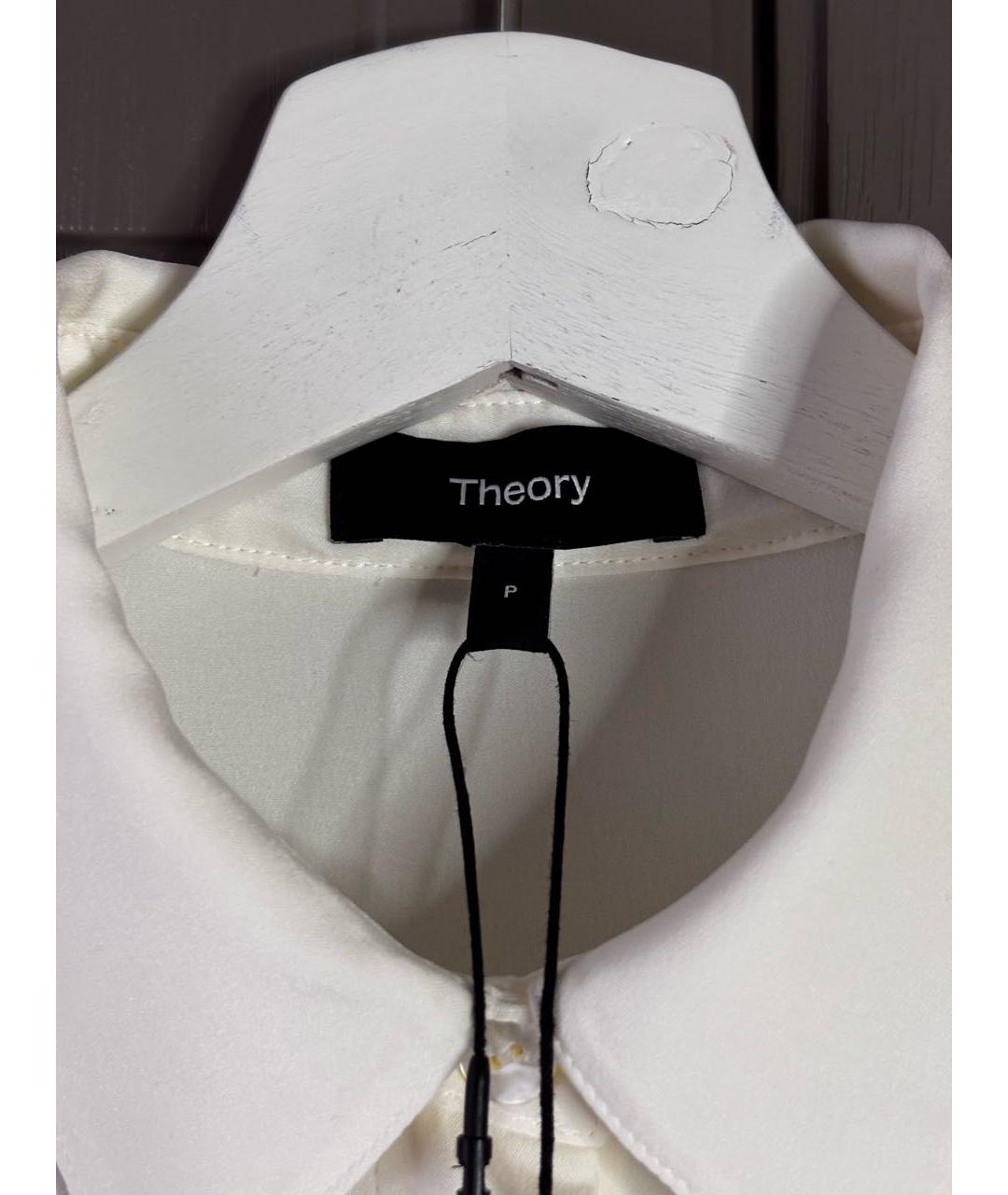 THEORY Белая шелковая рубашка, фото 4
