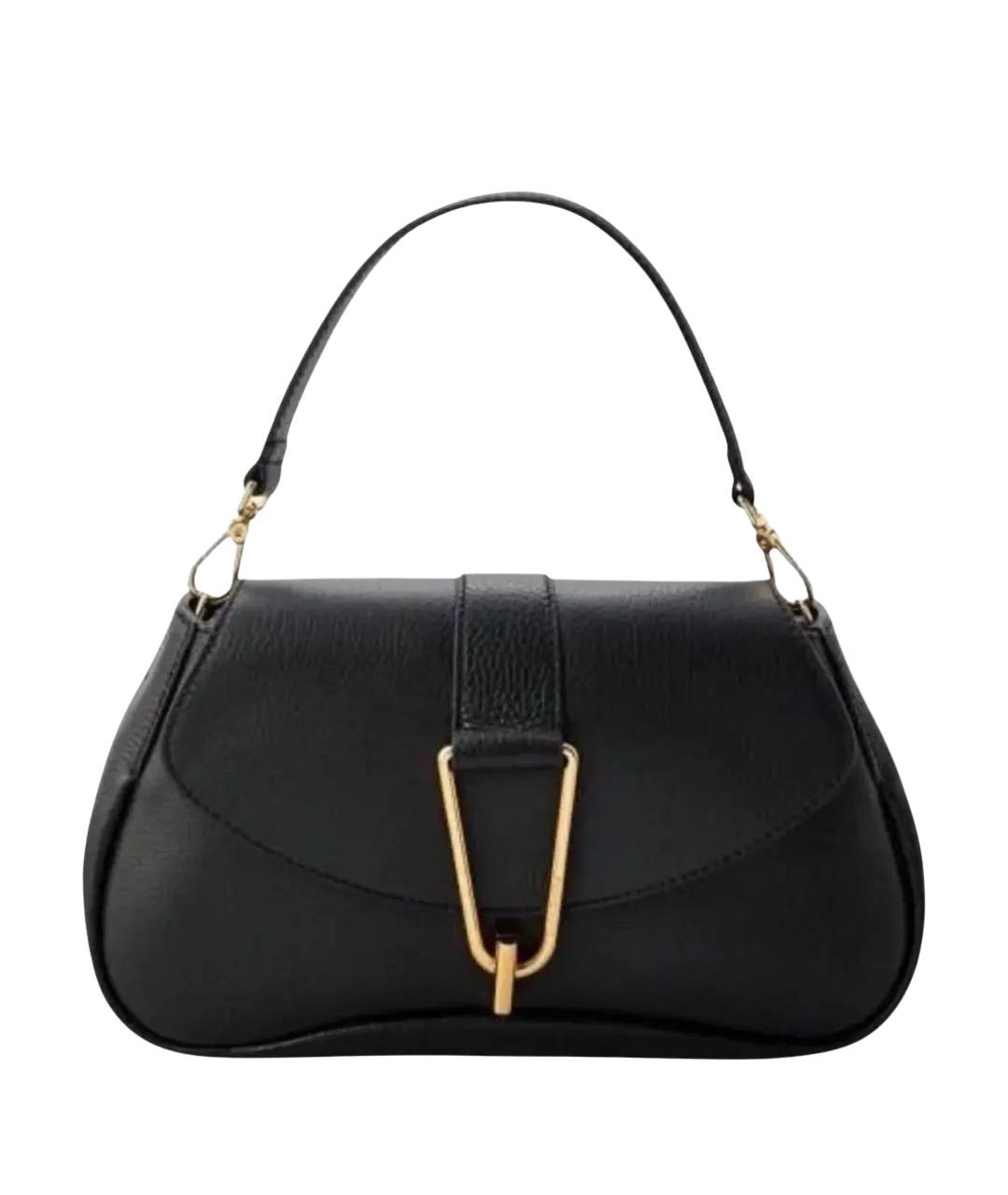 COCCINELLE Черная кожаная сумка через плечо, фото 1