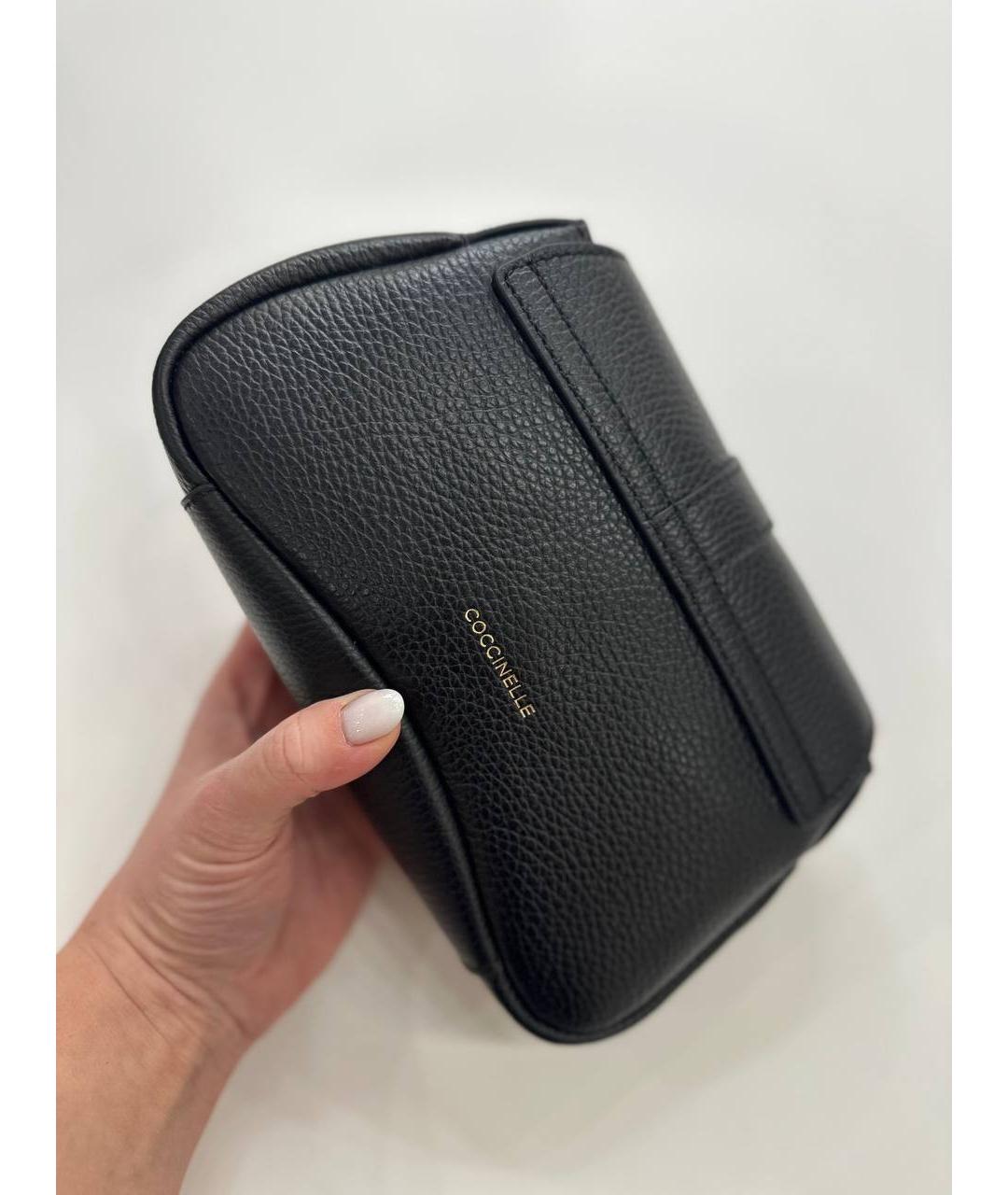 COCCINELLE Черная кожаная сумка через плечо, фото 7