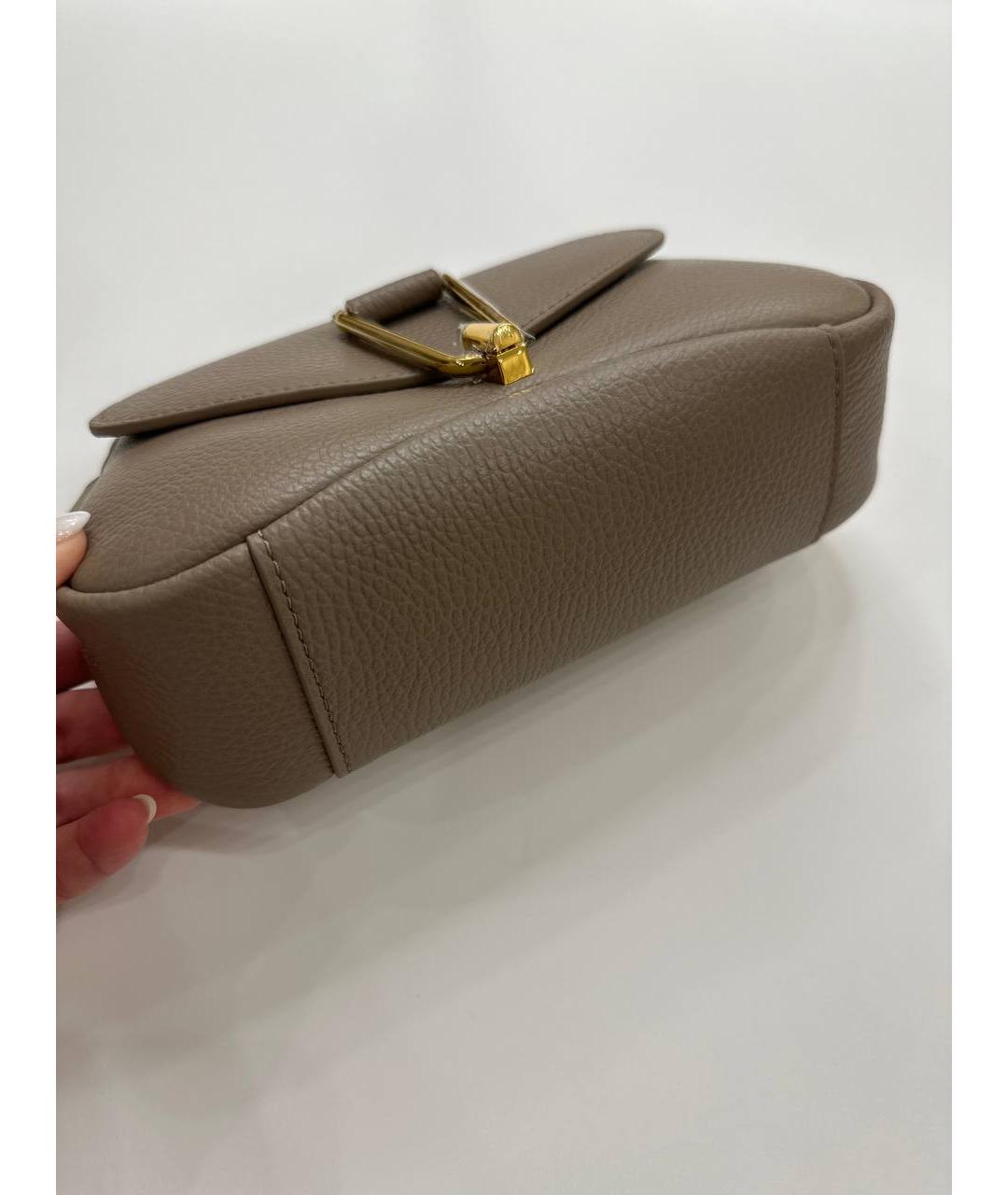 COCCINELLE Бежевая кожаная сумка через плечо, фото 4