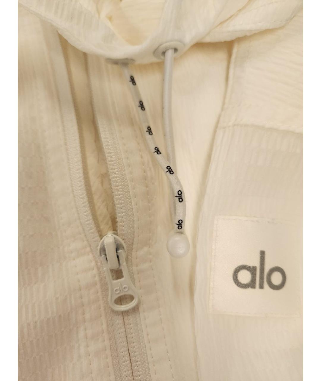 ALO YOGA Белая полиэстеровая спортивная куртка, фото 3