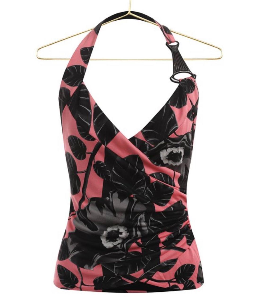 VERSACE Коралловая шелковая майка, фото 7