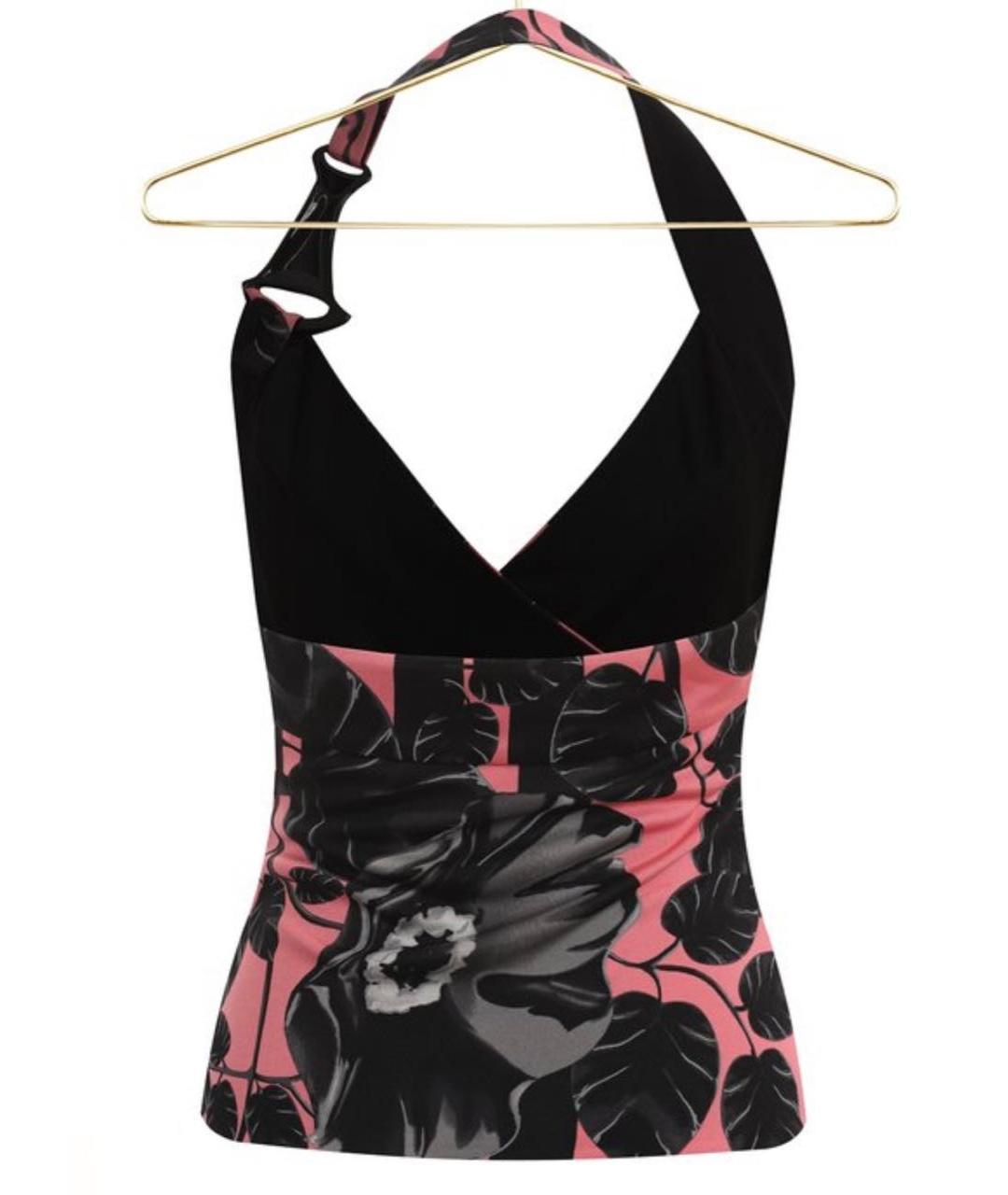 VERSACE Коралловая шелковая майка, фото 2