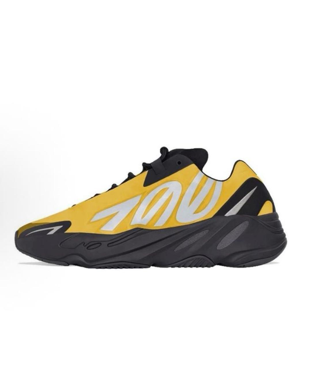 ADIDAS YEEZY Желтые текстильные кроссовки, фото 2