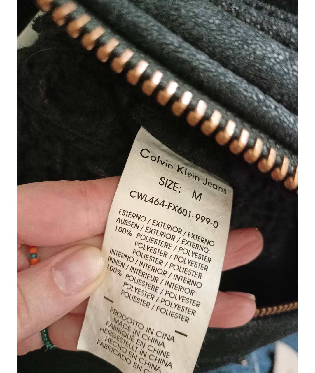 CALVIN KLEIN JEANS Черная полиэстеровая дубленка, фото 5