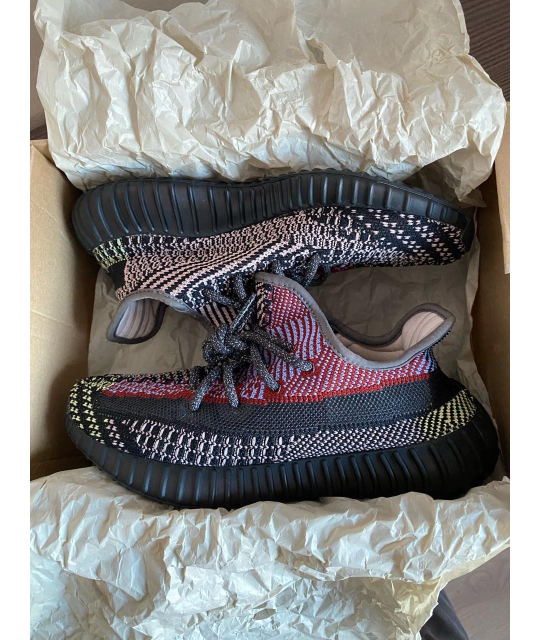 ADIDAS YEEZY Черные текстильные кроссовки, фото 2